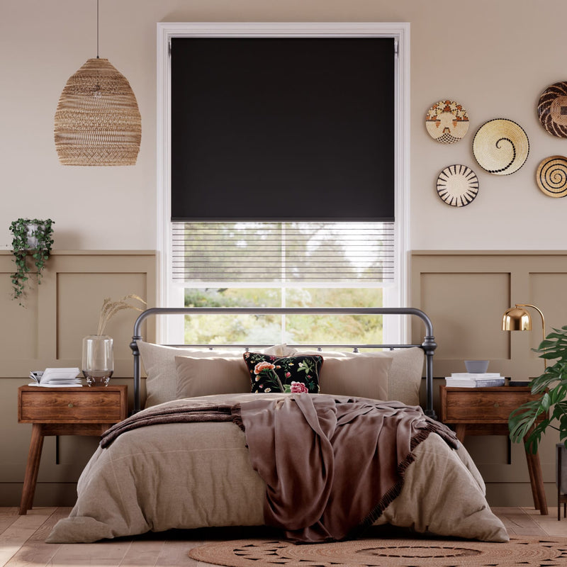 Colorized Twist2Go Alia Pitch Black Double Roller Blind 2424