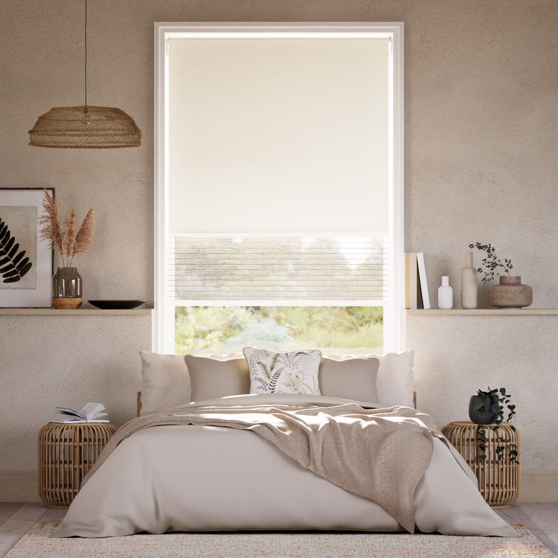 Colorized Twist2Go Alia Limestone Double Roller Blind 2422