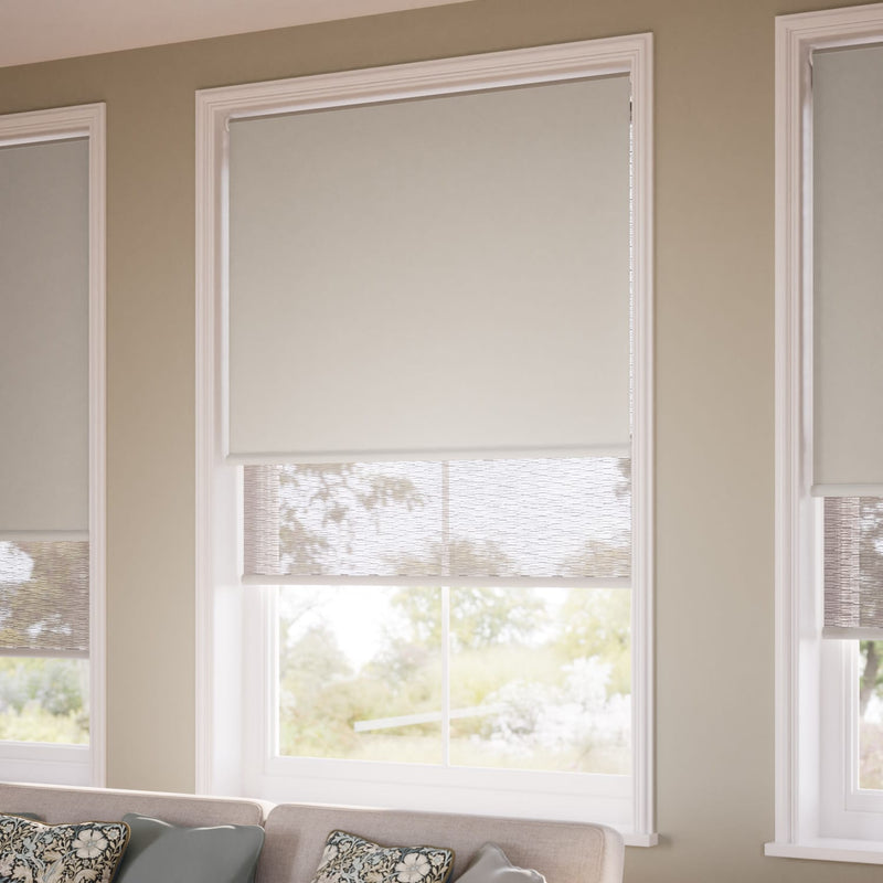 ColorizedZoom Electric Alia Pumice Double Roller Blind 2447
