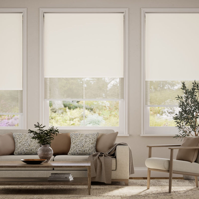 Colorized Electric Alia Sepia Double Roller Blind 2448