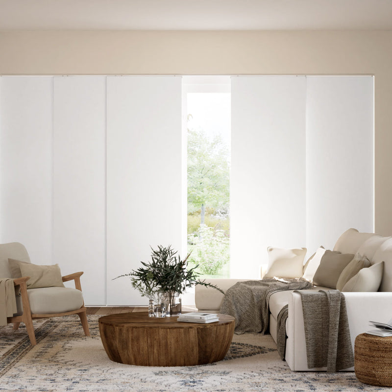 Colorized Eclipse Brilliant White Panel Blind 2673