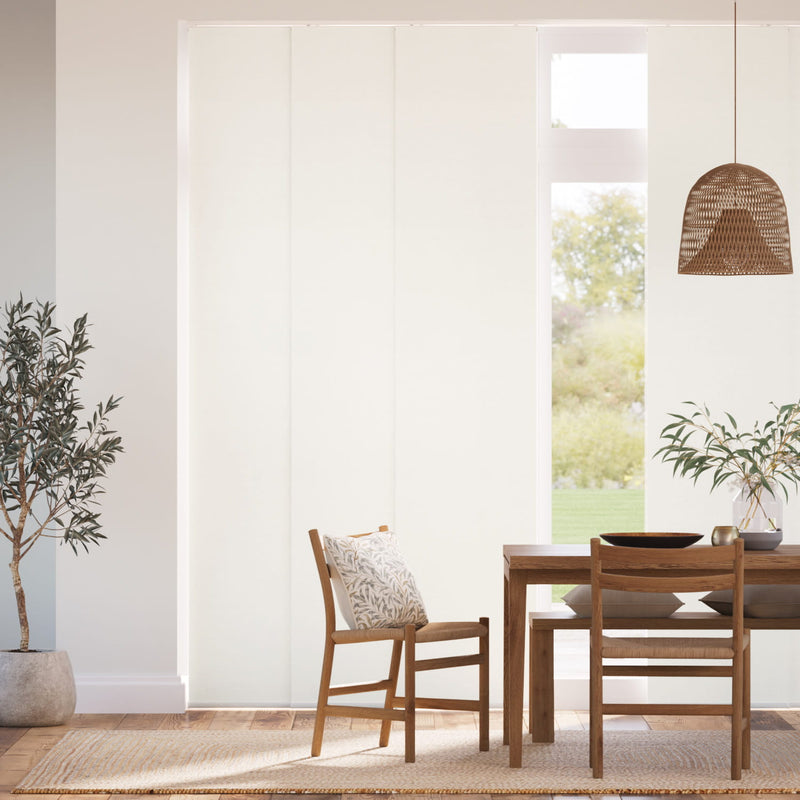 Colorized Eclipse White Panel Blind 2681