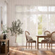 Colorized Oriel Voile Whitewash Panel Blind 2690