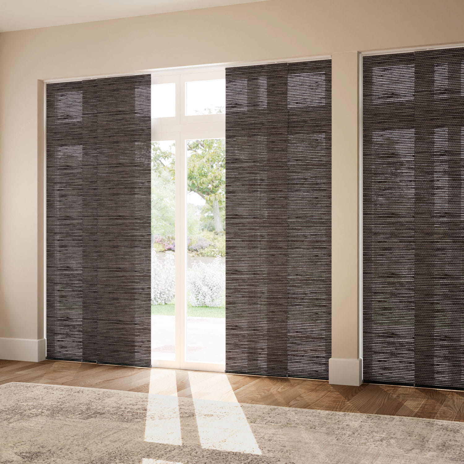ColorizedZoom Nevada Charcoal Panel Blind 2696