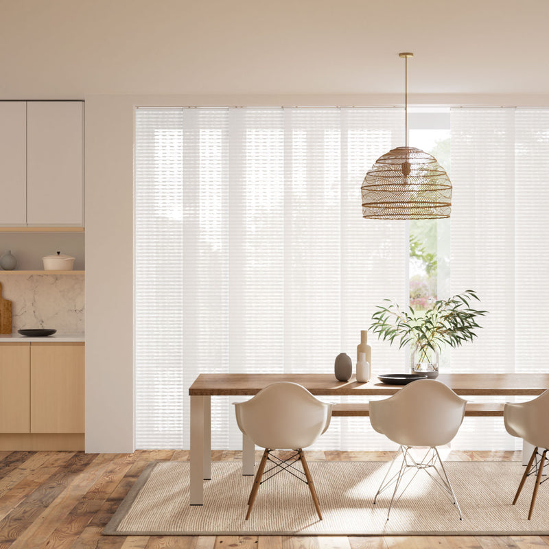 Colorized Belize Natural White Panel Blind 2707