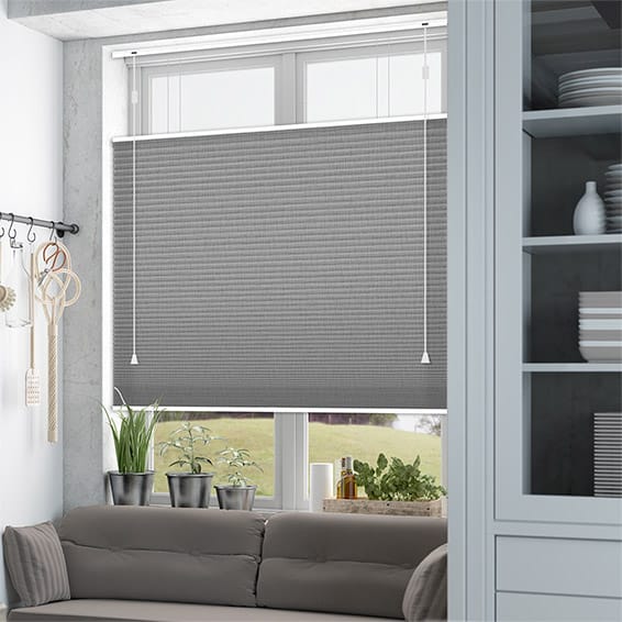 ColorizedZoom DuoShade Top Down/Bottom Up Grey Weave Thermal Blind 2710