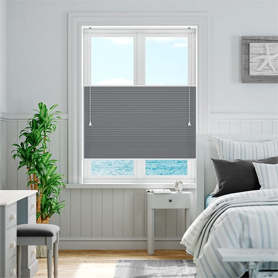 Colorized DuoShade Top Down/Bottom Up Slate Blue Thermal Blind 2712