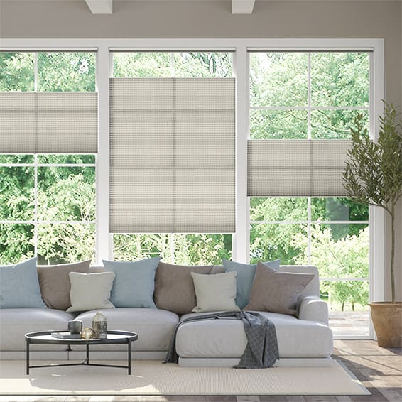 Colorized DuoLight Top Down/Bottom Up Mosaic Warm Grey Thermal Blind 2755