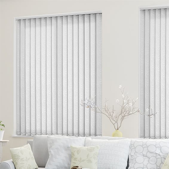 ColorizedZoom Madrid Swirl White Vertical Blind 2767
