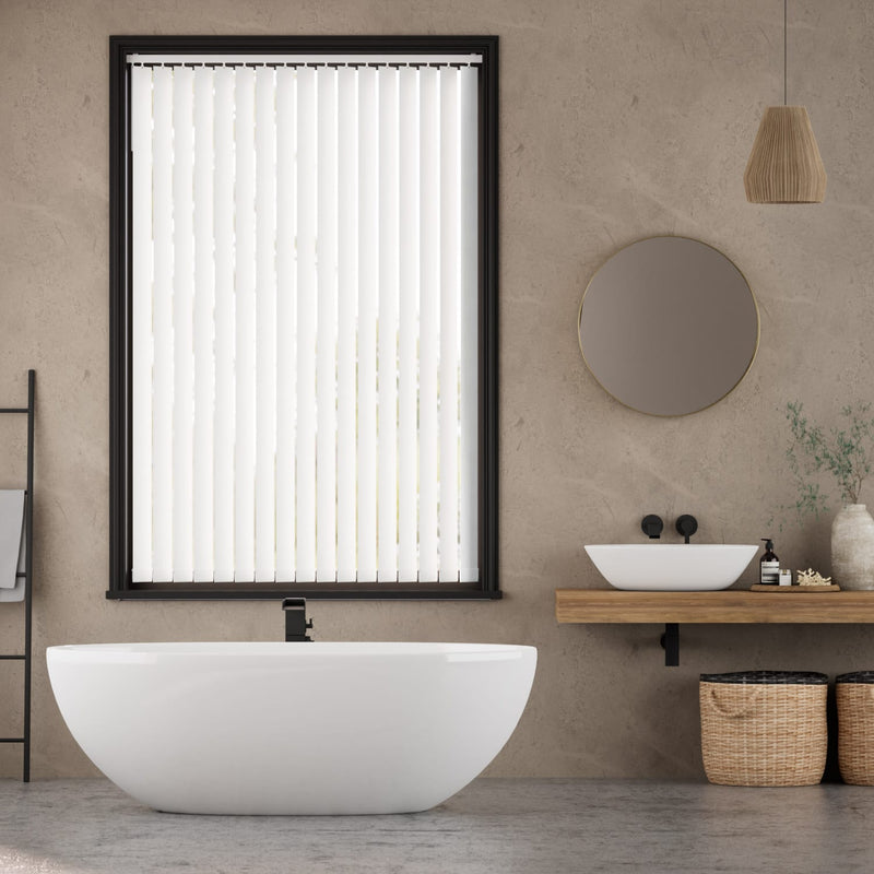 Colorized Williamsburg Frost White Vertical Blind 2833