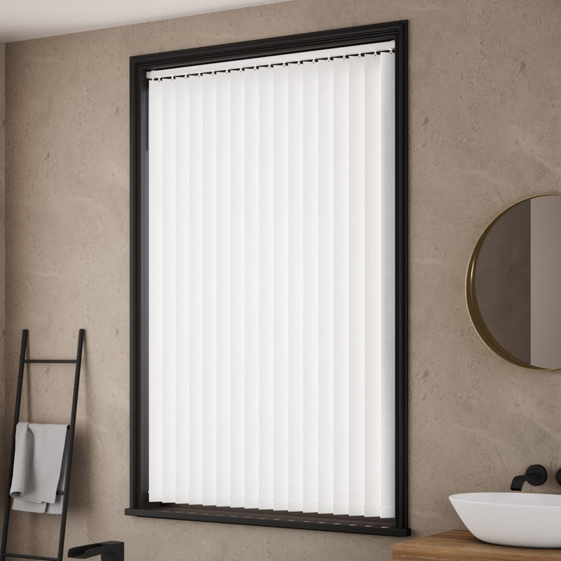 ColorizedZoom Williamsburg Frost White Vertical Blind 2833