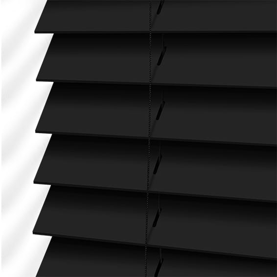 ColorizedPLA Premium Sleek Jet Faux Wood Blind - 50mm Slat 3128