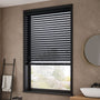 ColorizedZoom Premium Sleek Jet Faux Wood Blind - 50mm Slat 3128