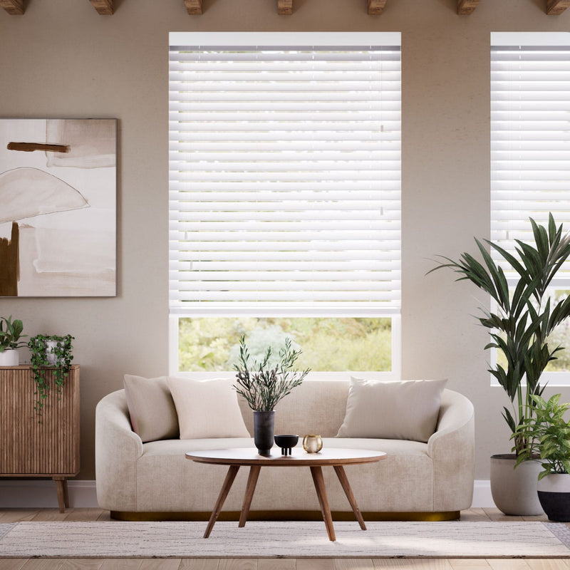Colorized Brightest White Wooden Blind - 50mm Slat 8764