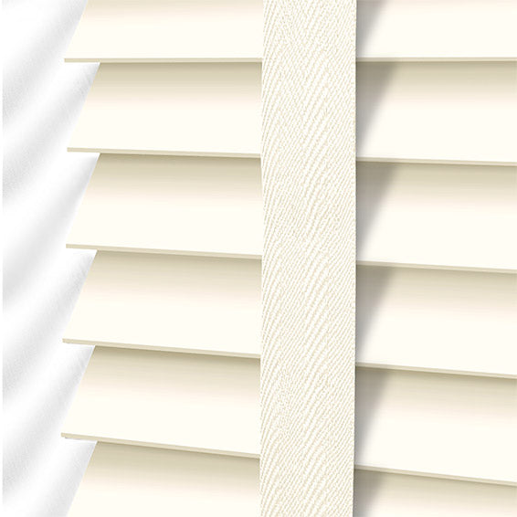 ColorizedPLA Buttermilk & Ivory Faux Wood Blind - 50mm Slat 3276