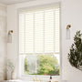 ColorizedZoom Buttermilk & Ivory Faux Wood Blind - 50mm Slat 3276