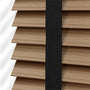 ColorizedPLA Chestnut & Jet Faux Wood Blind - 50mm Slat 3278