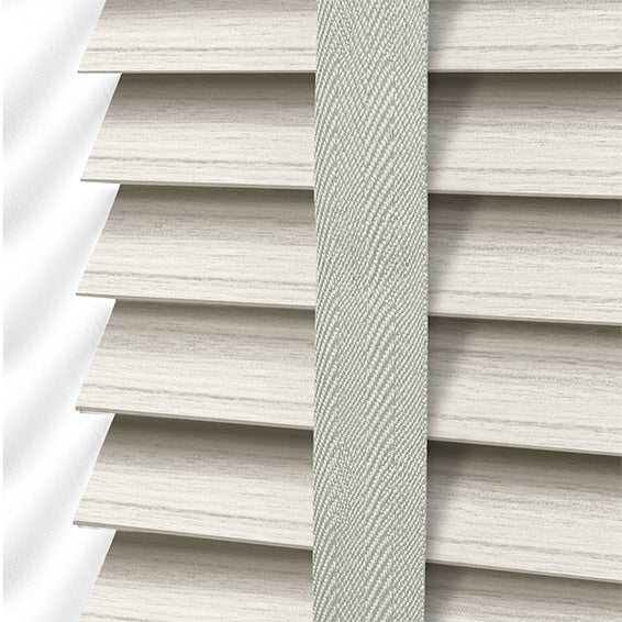 ColorizedPLA Birch Bark & Nickel Faux Wood Blind - 50mm Slat 3274