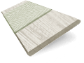ColorizedSwatch Birch Bark & Nickel Faux Wood Blind - 50mm Slat sample image 3274