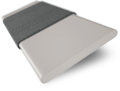 ColorizedSwatch Turtle Dove Grey & Anthracite Faux Wood Blind - 50mm Slat sample image 3312