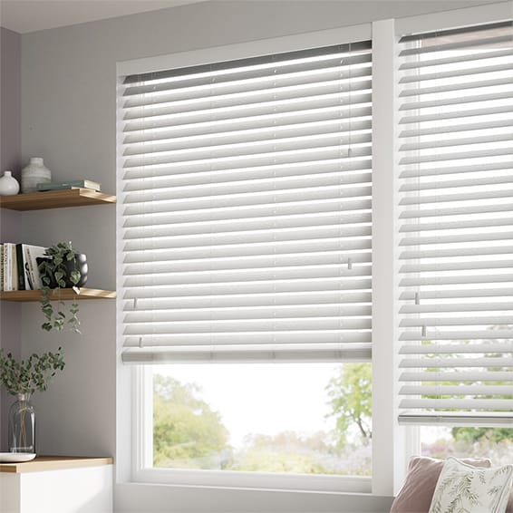 ColorizedZoom Morning Mist Wooden Blind - 50mm Slat 3323
