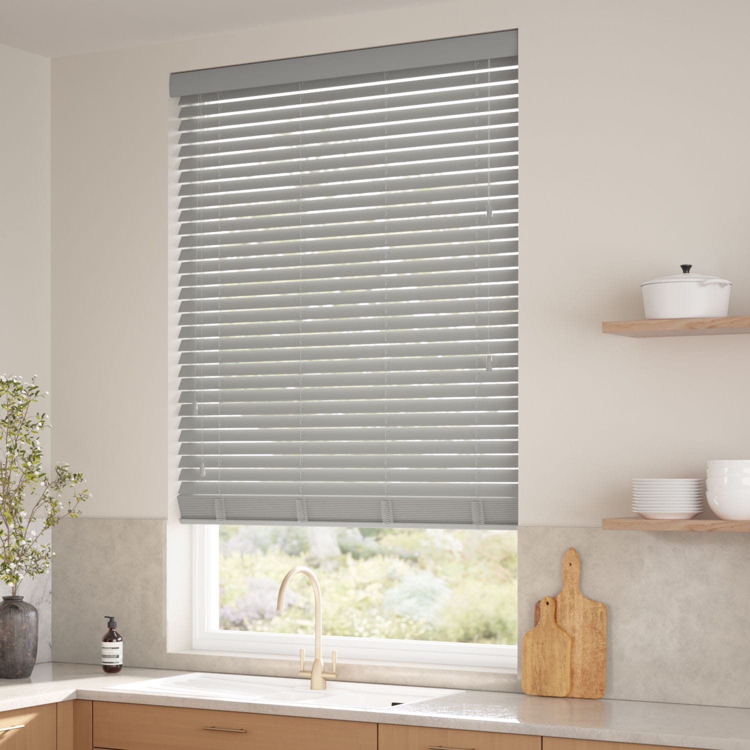 ColorizedZoom Morel Wooden Blind - 50mm Slat 3329