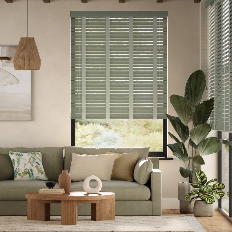 Colorized Sage & Thyme Wooden Blind- 50mm Slat 3350