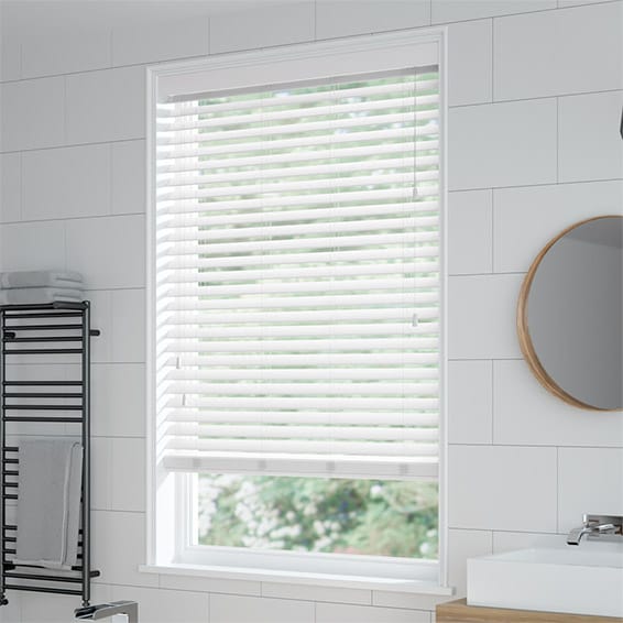 ColorizedZoom Arctic Gloss Wooden Blind - 50mm Slat 3352