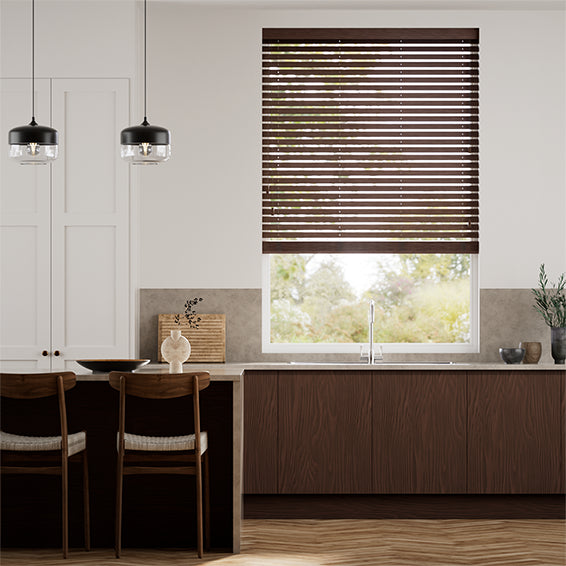 Colorized Natural Bamboo Earth Wooden Blind - 50mm Slat 3377