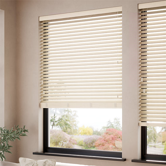 ColorizedZoom Natural Bamboo Sand Wooden Blind - 50mm Slat 3383