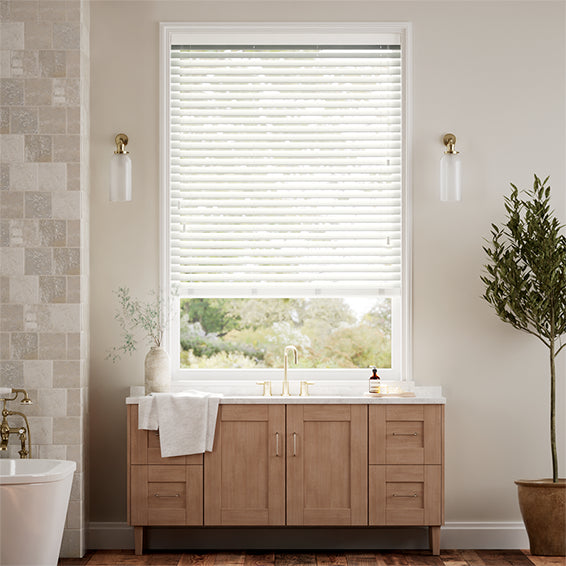 Colorized Natural Bamboo Snow Wooden Blind - 50mm Slat 3384