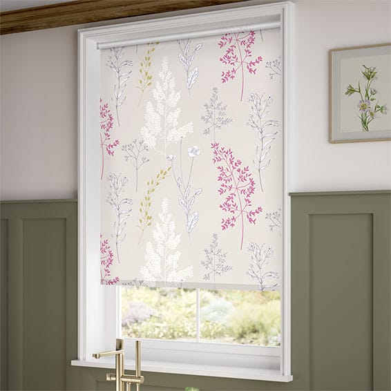 ColorizedZoom Summer Meadow Magenta Roller Blind 3429