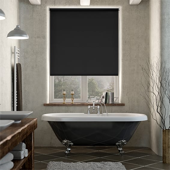 Colorized PVC Blackout Black Roller Blind 3480