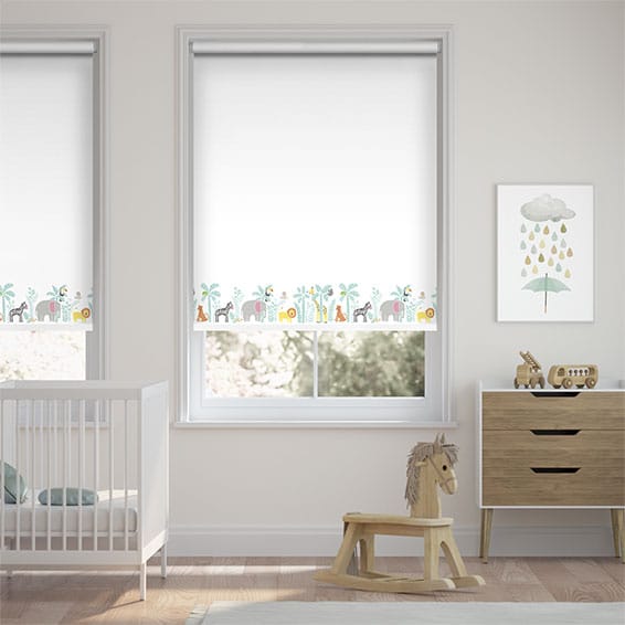 Colorized Jolly Jungle Blackout Chalk Roller Blind 3559
