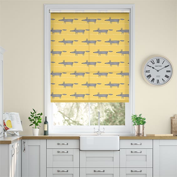 Colorized Mr Fox Mini Sunflower Roller Blind 3627