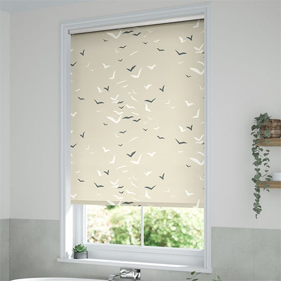 ColorizedZoom Splash Blackout Flight Linen Roller Blind 3717