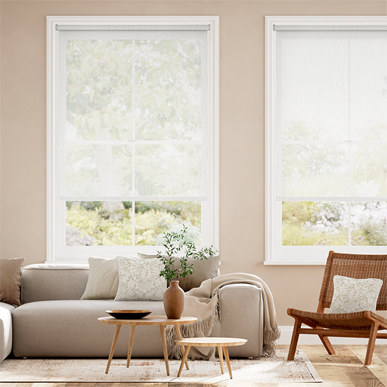Colorized Oculus Cotton White Magic Screen Roller Blind 3735