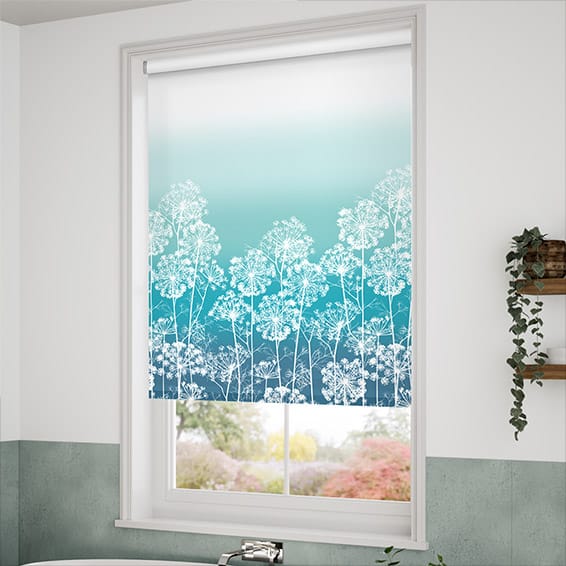 ColorizedZoom Dill Teal Roller Blind 3803