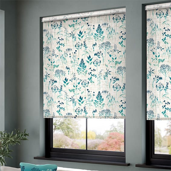 ColorizedZoom Meadow Teal Roller Blind 3805