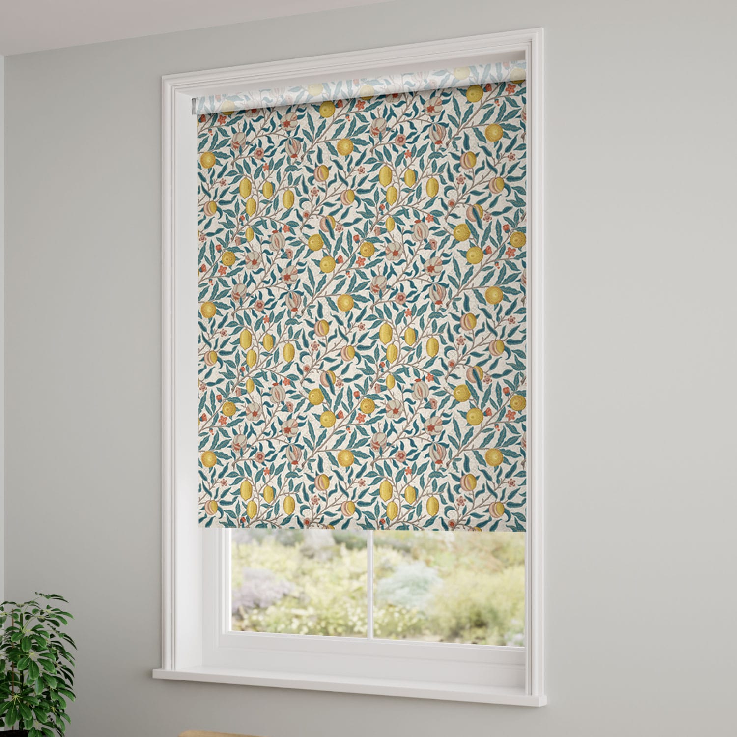 ColorizedZoom William Morris Fruit Citrus Roller Blind 3816