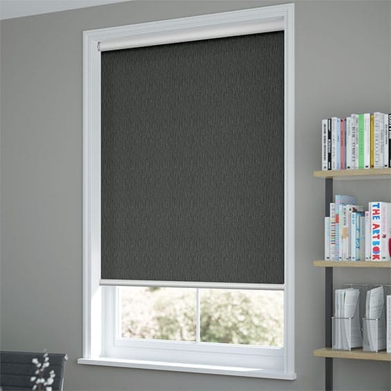 ColorizedZoom Electric Blackout Static Slate Grey Roller Blind 3829