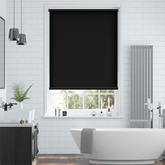 Colorized Electric Blackout Titan Atomic Black Roller Blind 3831