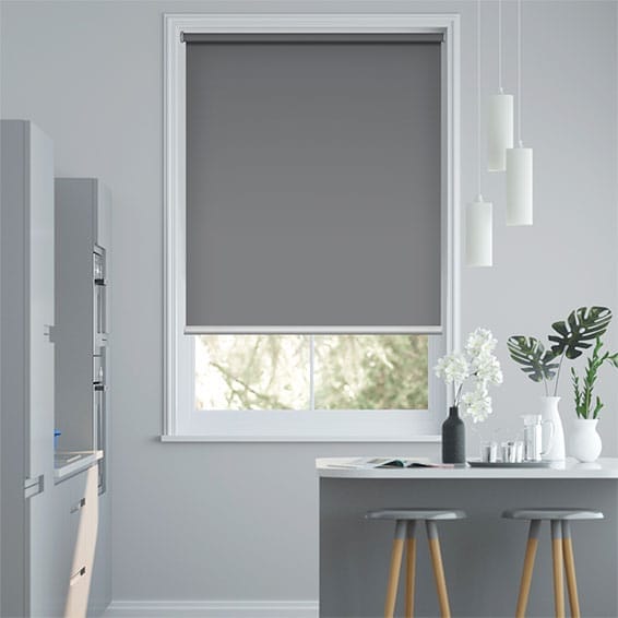 Colorized Electric Blackout Titan Harbour Grey Roller Blind 3837