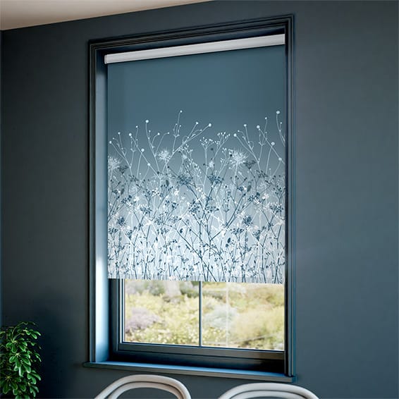 ColorizedZoom September Meadow Smoke Blue Roller Blind 3999