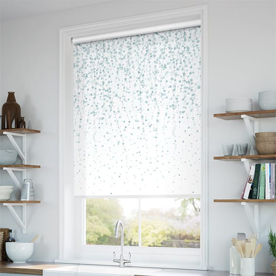 ColorizedZoom Blossom Duck Egg Roller Blind 4000