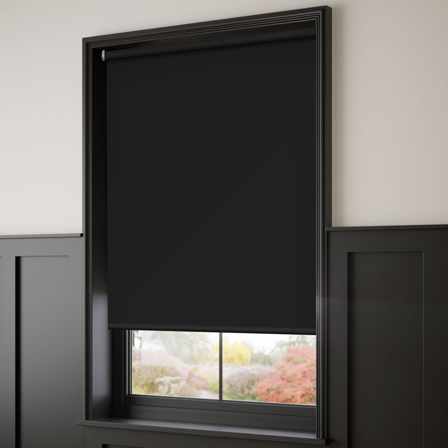 ColorizedZoom Electric Titan Blackout Atomic Black Roller Blind 4126