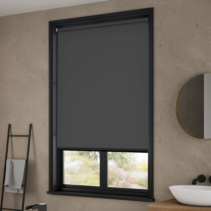 ColorizedZoom Electric Titan Blackout Kendall Charcoal Roller Blind 4133