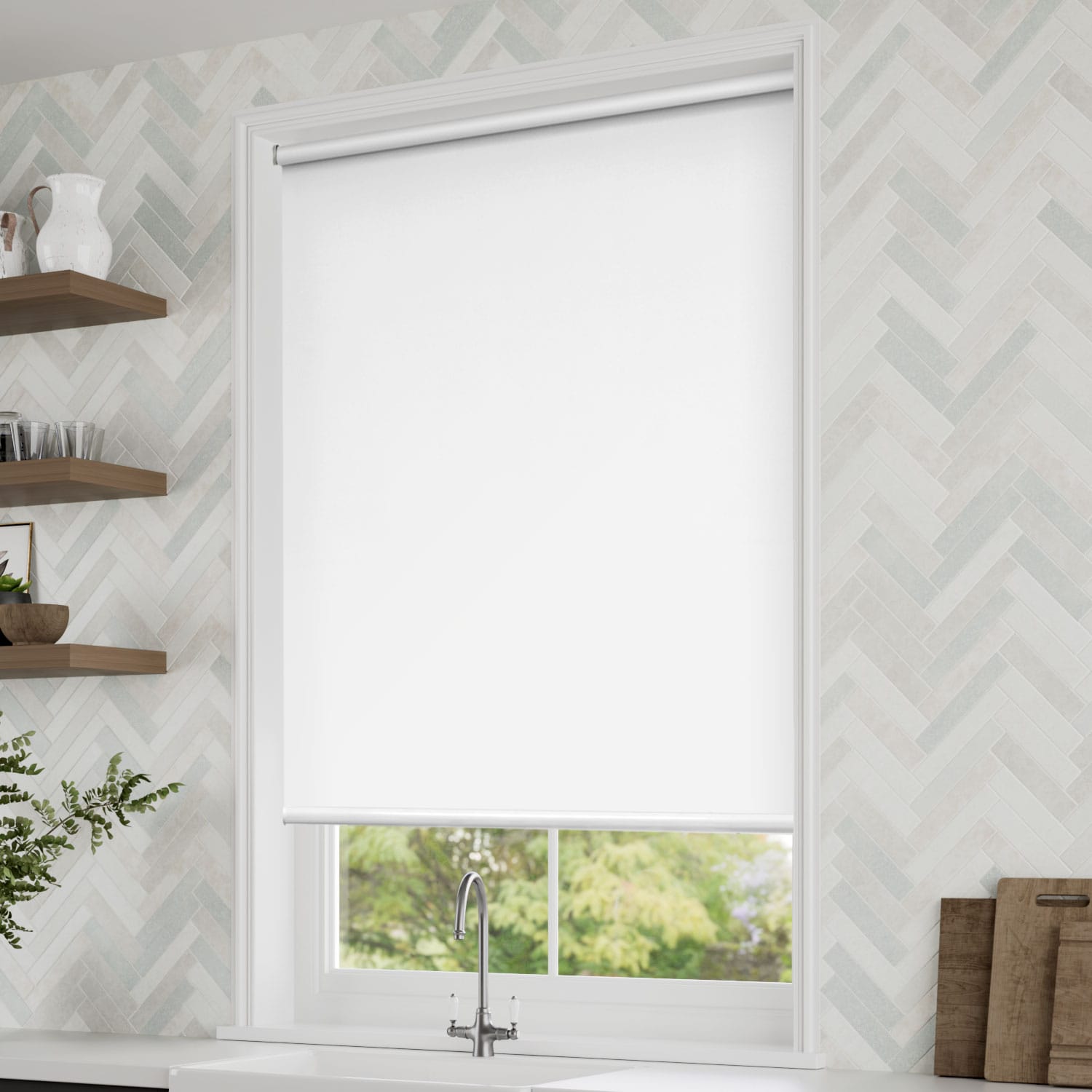 ColorizedZoom Electric Titan Blackout Snow White Roller Blind 4137