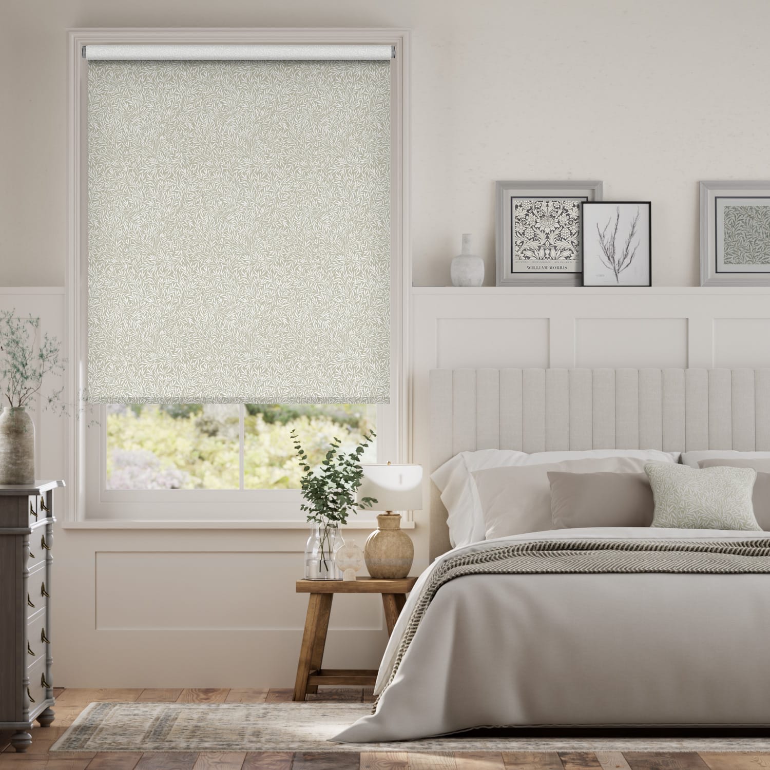 Colorized William Morris Willow Porcelain Roller Blind 4144