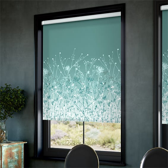 ColorizedZoom Electric September Meadow Sea Mist Roller Blind 4155